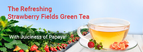 Strawberry fields green tea